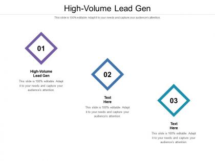 High volume lead gen ppt powerpoint presentation summary deck cpb