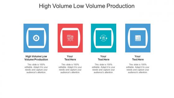 High volume low volume production ppt powerpoint presentation infographics slide cpb