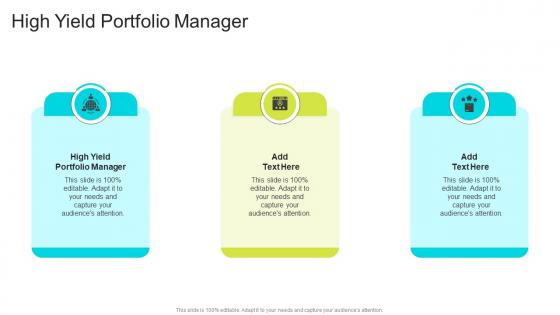 High yield portfolio manager in powerpoint and google slides cpb