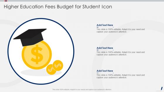 Higher Education Fees Budget For Student Icon