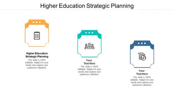 Higher education strategic planning ppt powerpoint presentation ideas influencers cpb