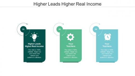 Higher leads higher real income ppt powerpoint presentation visual aids summary cpb