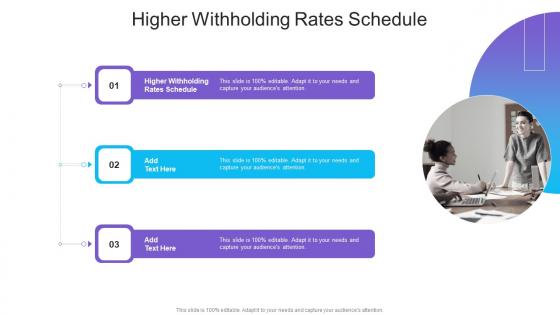 Higher Withholding Rates Schedule In Powerpoint And Google Slides Cpb