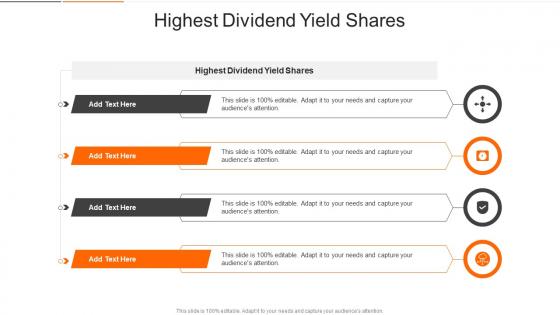 Highest Dividend Yield Shares In Powerpoint And Google Slides Cpb