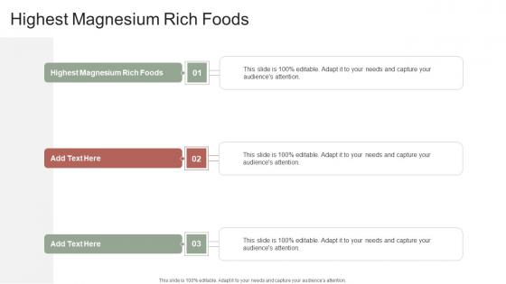 Highest Magnesium Rich Foods In Powerpoint And Google Slides Cpb
