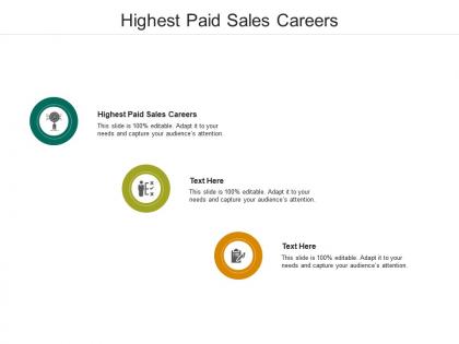 Highest paid sales careers ppt powerpoint presentation infographics inspiration cpb