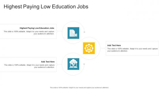 Highest Paying Low Education Jobs In Powerpoint And Google Slides Cpb