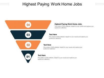 Highest paying work home jobs ppt powerpoint presentation show cpb