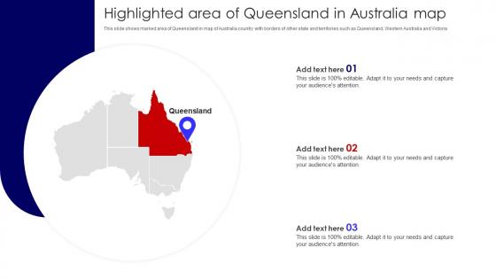 Highlighted Area Of Queensland In Australia Map