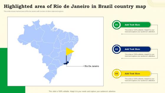 Highlighted Area Of Rio De Janeiro In Brazil Country Map