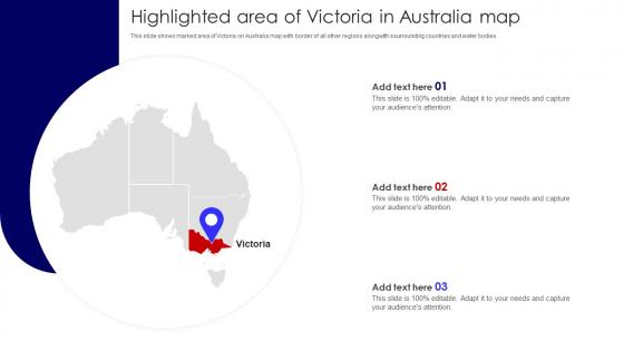 Highlighted Area Of Victoria In Australia Map