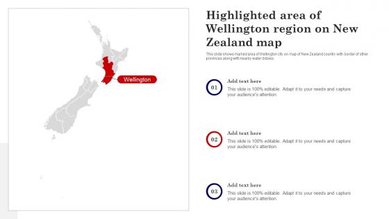 Highlighted Area Of Wellington Region On New Zealand Map