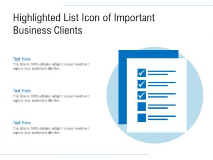 Highlighted list icon of important business clients