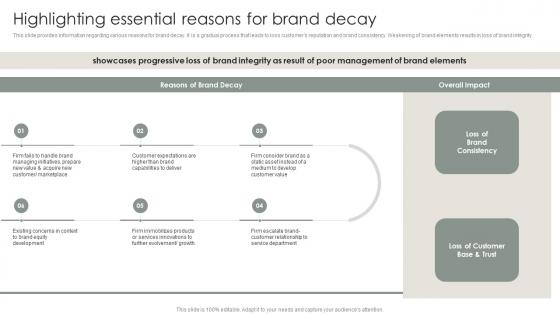 Highlighting Essential Reasons For Brand Decay Strategic Brand Management Process