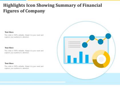 Highlights icon showing summary of financial figures of company
