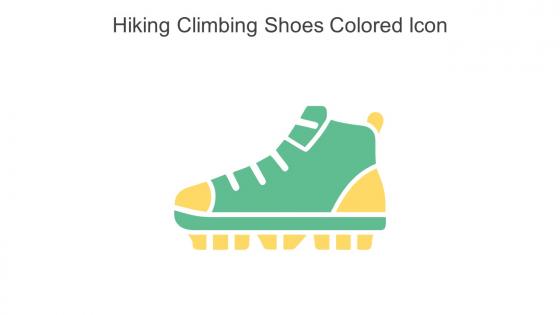 Hiking Climbing Shoes Colored Icon In Powerpoint Pptx Png And Editable Eps Format