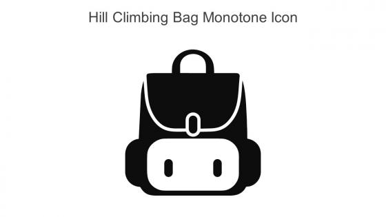 Hill Climbing Bag Monotone Icon In Powerpoint Pptx Png And Editable Eps Format