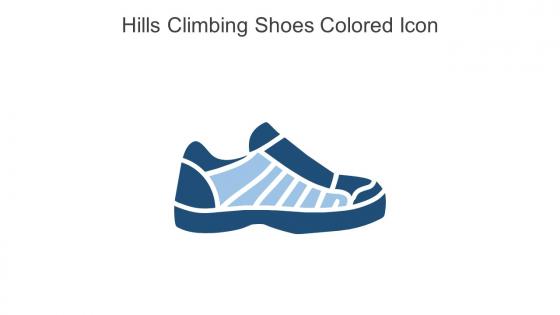 Hills Climbing Shoes Colored Icon In Powerpoint Pptx Png And Editable Eps Format