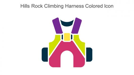 Hills Rock Climbing Harness Colored Icon In Powerpoint Pptx Png And Editable Eps Format