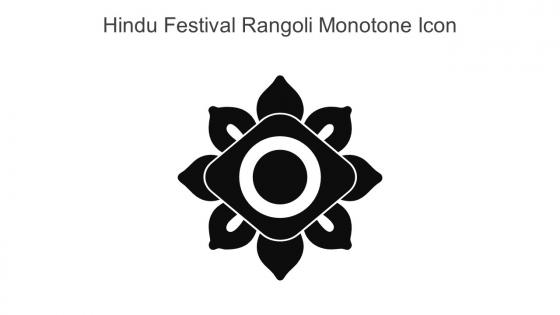 Hindu Festival Rangoli Monotone Icon In Powerpoint Pptx Png And Editable Eps Format
