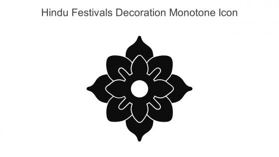Hindu Festivals Decoration Monotone Icon In Powerpoint Pptx Png And Editable Eps Format
