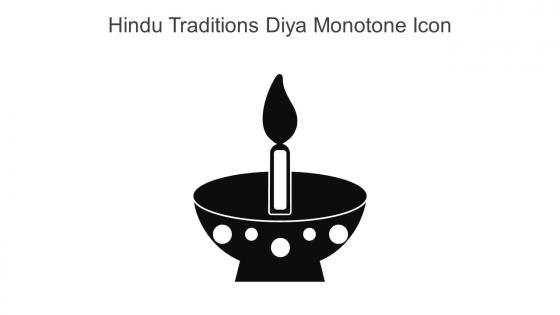 Hindu Traditions Diya Monotone Icon In Powerpoint Pptx Png And Editable Eps Format
