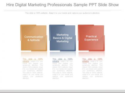 Hire digital marketing professionals sample ppt slide show