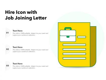 Hire icon with job joining letter