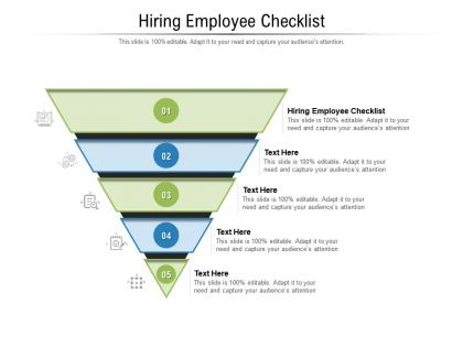 Hiring employee checklist ppt powerpoint presentation model design inspiration cpb