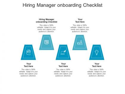Hiring manager onboarding checklist ppt powerpoint presentation model gallery cpb