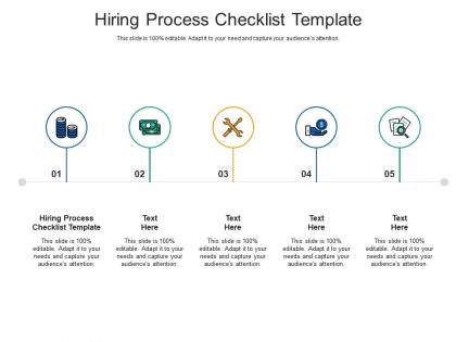 Hiring process checklist template ppt powerpoint presentation background cpb