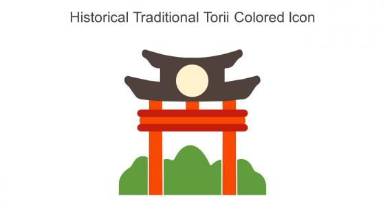 Historical Traditional Torii Colored Icon In Powerpoint Pptx Png And Editable Eps Format