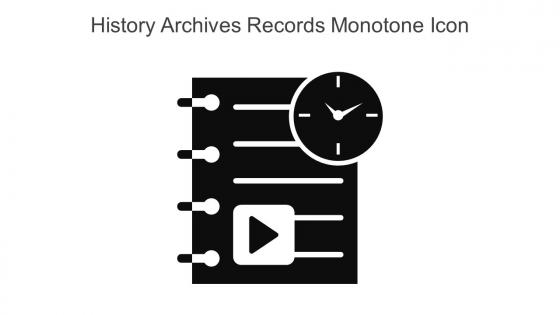 History Archives Records Monotone Icon In Powerpoint Pptx Png And Editable Eps Format