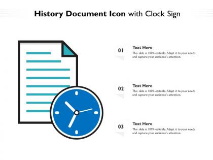 History document icon with clock sign