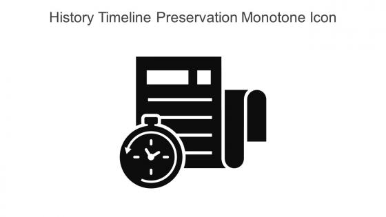 History Timeline Preservation Monotone Icon In Powerpoint Pptx Png And Editable Eps Format