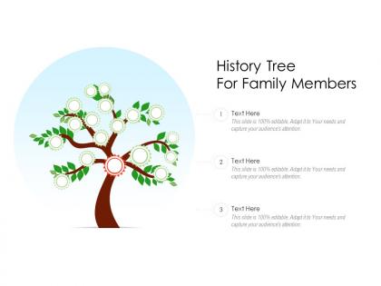 History tree for family members