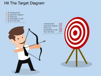 Hl hit the target diagram flat powerpoint design