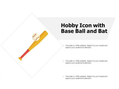 Hobby icon with base ball and bat