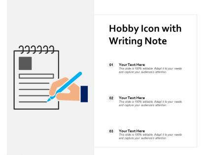 Hobby icon with writing note
