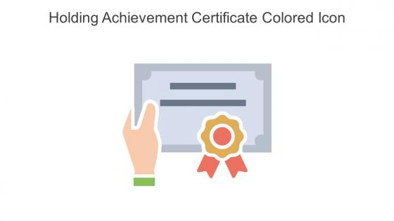 Holding Achievement Certificate Colored Icon In Powerpoint Pptx Png And Editable Eps Format