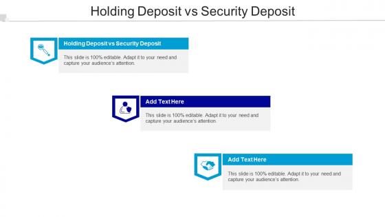 Holding Deposit Vs Security Deposit Ppt Powerpoint Presentation Professional Graphics Design Cpb