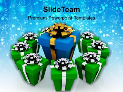 Holidays merry christmas gifts festival powerpoint templates ppt background for slides