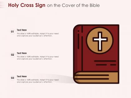 Holy cross sign on the cover of the bible