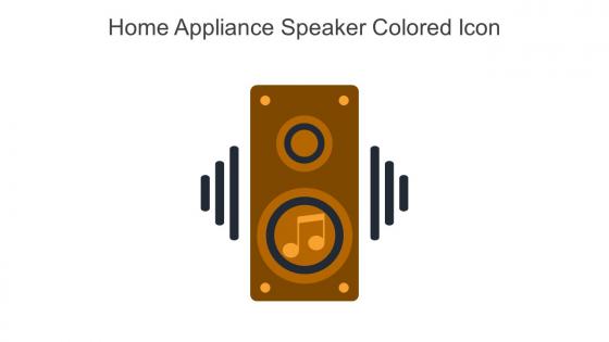 Home Appliance Speaker Colored Icon In Powerpoint Pptx Png And Editable Eps Format
