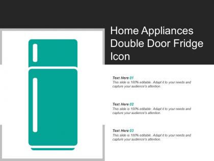 Home appliances double door fridge icon