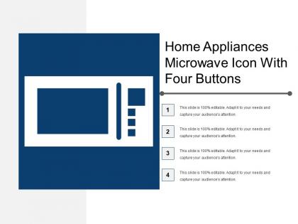 Home appliances microwave icon with four buttons