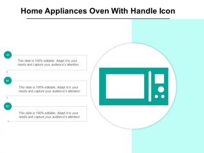 Home appliances oven with handle icon