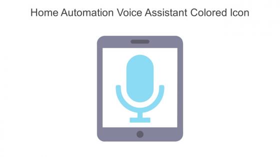 Home Automation Voice Assistant Colored Icon In Powerpoint Pptx Png And Editable Eps Format