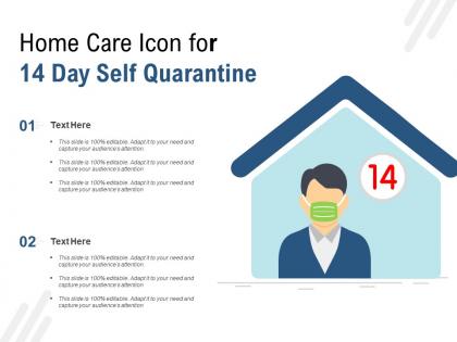 Home care icon for 14 day self quarantine