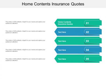 Home contents insurance quotes ppt powerpoint presentation icon graphics cpb